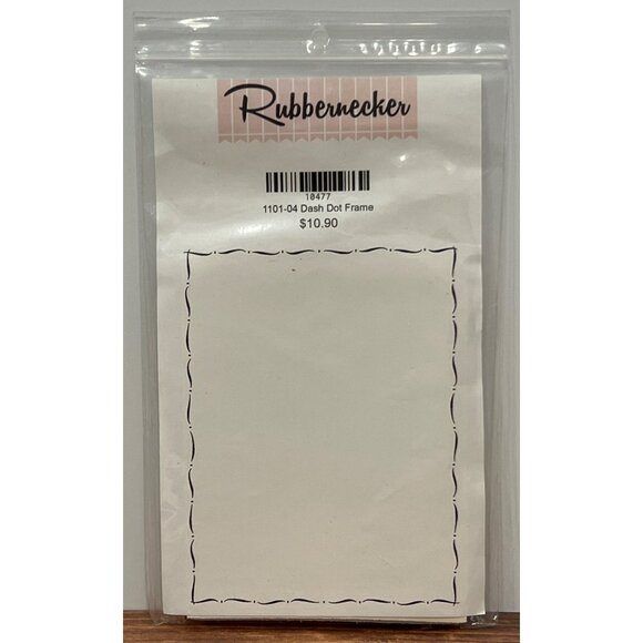 10477 Dash Dot Frame Rubber Stamp By Rubbernecker 1101-04 border lines dots - Picture 1 of 2